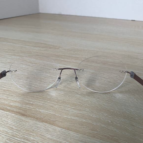 Silhouette 5452 40 6056 Titanium Brown Rimless Eyeglasses Oval Frames 19-140 - Picture 5 of 8